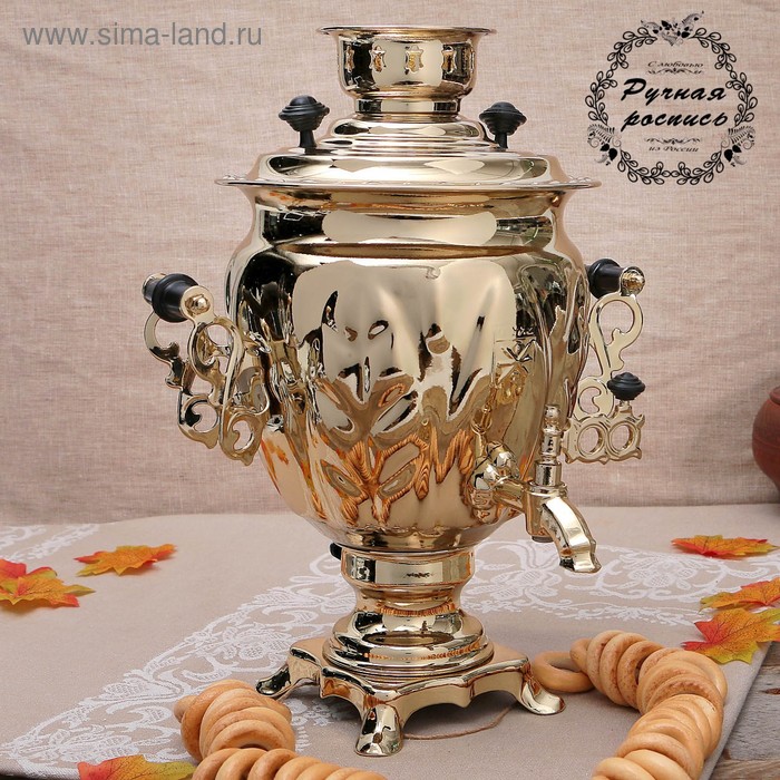 Самовар электрический «Золото», жёлудь, 3 л - Фото 1