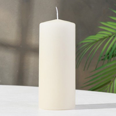 Свеча-цилиндр, 7×17 см, 50 ч, 515 г, слоновая кость