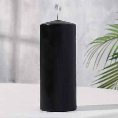 Свеча - цилиндр, 7х17 см, 50 ч, 515 г, черная