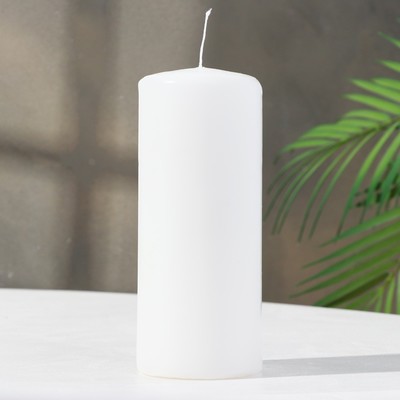 Свеча-цилиндр, 7×17 см, 50 ч, 515 г, белая