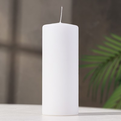 Свеча-цилиндр, 8×20 см, 90 ч, 795 г, белая
