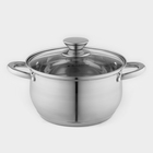 Кастрюля Катунь «Диана», 3.5 л, d=20 см, капсульное дно, индукция, нержавеющая сталь, AISI - 201 - Фото 1