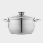 Кастрюля Катунь «Диана», 3.5 л, d=20 см, капсульное дно, индукция, нержавеющая сталь, AISI - 201 - Фото 2