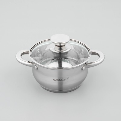 Кастрюля Катунь «Диана», 1.8 л, d=16 см, капсульное дно, индукция, нержавеющая сталь
