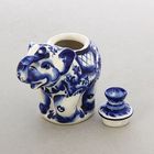 Чайница гжель «Слон», бело-синий,керамика, - Фото 3