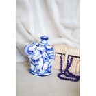 Чайница гжель «Слон», бело-синий,керамика, - Фото 2