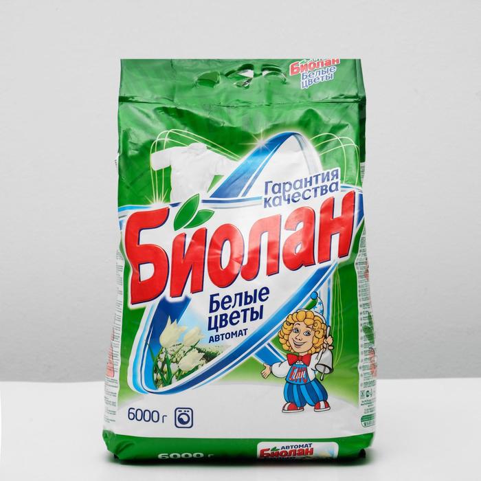 Стиральный порошок «Биолан - Белые цветы», автомат, 6 кг - Фото 1