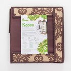 Короб стеллажный для хранения с крышкой «Вензель», 30×28×15 см, цвет коричнево-бежевый - Фото 3