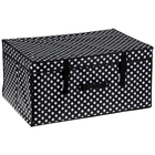 Короб стеллажный для хранения «Горошек» с крышкой, 60 × 40 × 30 см, цвет чёрно-белый - Фото 1