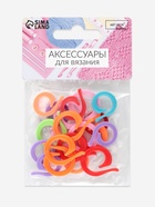 Кольцо-маркер для вязания, d=1.6 / 2.1 см, 20 шт., разноцветное (комплект 7 шт) - фото 60877934