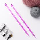 Спицы для вязания, прямые, d = 10 мм, 35 см, 2 шт, цвет МИКС - Фото 2