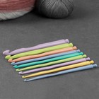 Набор крючков для вязания, d = 2,5-10 мм, 15 см, 9 шт, цвет разноцветный - фото 1268901