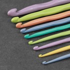 Набор крючков для вязания, d = 2,5-10 мм, 15 см, 9 шт, цвет разноцветный - фото 9160989