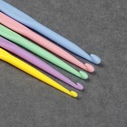 Набор крючков для вязания, d = 2,5-10 мм, 15 см, 9 шт, цвет разноцветный - фото 9160990