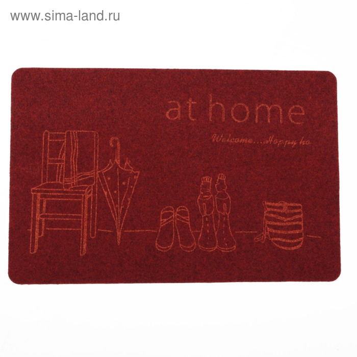 Коврик влаговпитывающий придверный «Счастливый дом», цвет МИКС - Фото 1