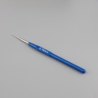 Крючок для вязания, с пластиковой ручкой, d=0.75 мм, 13.5 см, синий - Фото 3