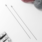 Спицы для вязания, прямые, d = 2,5 мм, 35 см, 2 шт - Фото 3