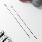 Спицы для вязания, прямые, d = 4,5 мм, 35 см, 2 шт - Фото 2