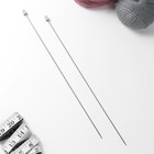 Спицы для вязания, прямые, d = 2 мм, 35 см, 2 шт - Фото 2