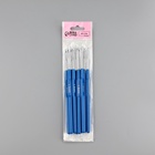 Крючок для вязания, с пластиковой ручкой, d = 1,5 мм, 13,5 см, цвет синий, цена за 1 штуку - Фото 5