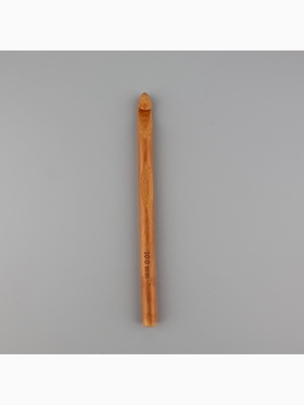 Крючок для вязания, бамбуковый, d=10 мм, 15 см