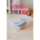 Ящик для хранения обуви Plast team, 38,5×20×14 см, цвет прозрачный - Фото 1