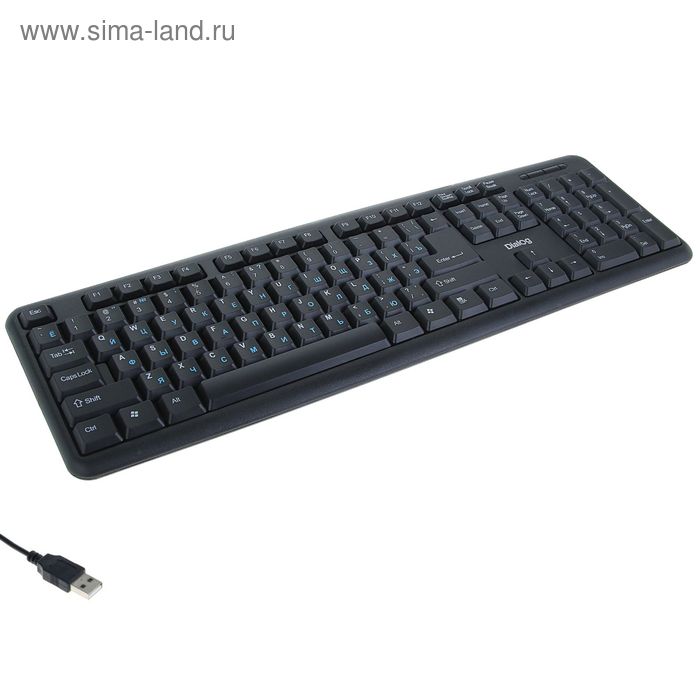 Клавиатура Dialog KS-020U, проводная, мембранная, 104 клавиши, USB, чёрная - Фото 1