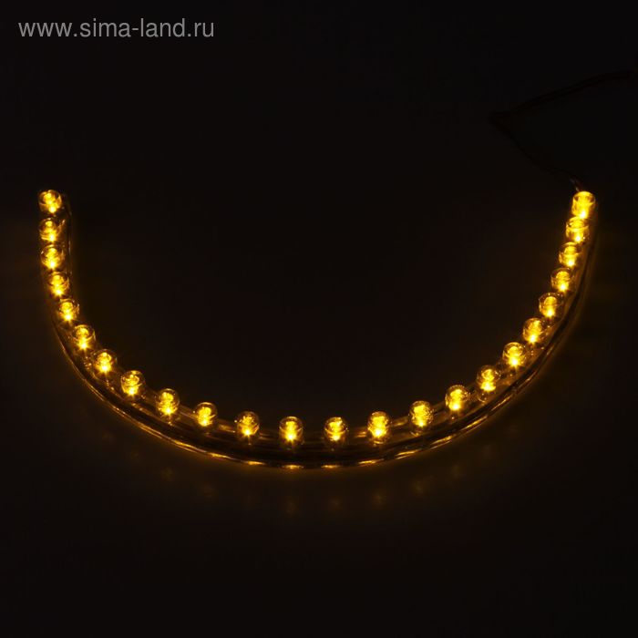 Светодиодная линейка TORSO, 24LED, 24 см, 12 В, IP68, свет жёлтый - Фото 1