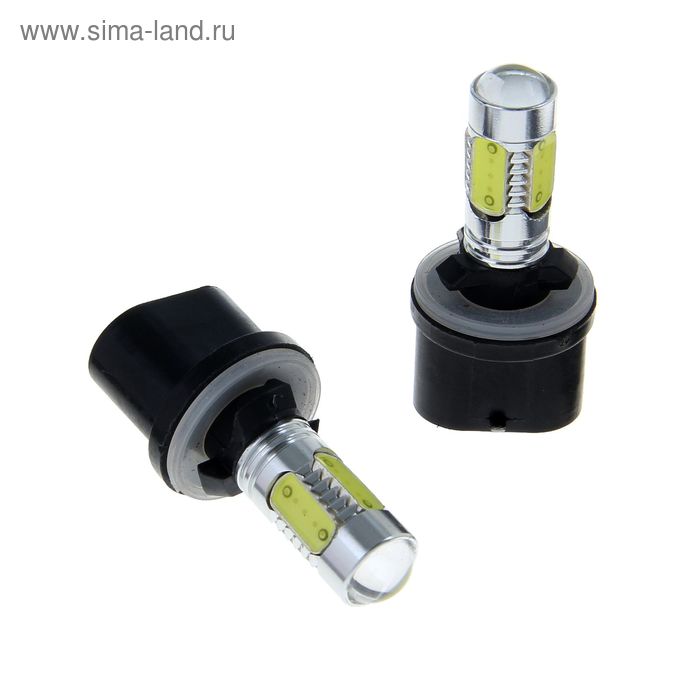 Комплект светодиодных ламп TORSO H27 (880), 12 В, 7.5 Вт, 2 шт., 5 LED-COB, свет белый - Фото 1