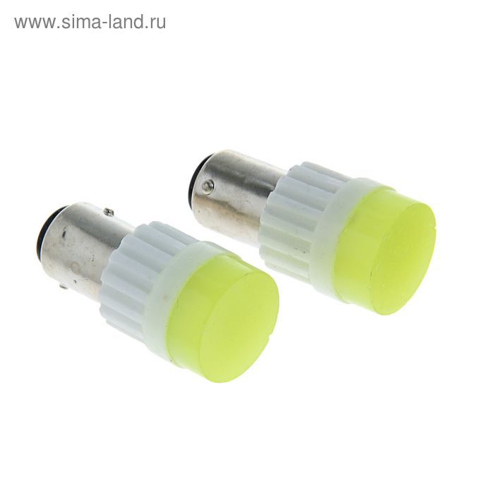 Комплект светодиодных ламп TORSO P21/5W, керамическая, 12 В, LED-COB, 1.5 Вт, 2шт., свет бел. - Фото 1