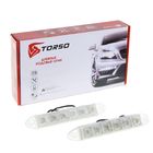 Дневные ходовые огни TORSO DRL-12-2, 6 LED, 6 Вт, 12 В, 2 шт., пластик, корпус черный - Фото 1