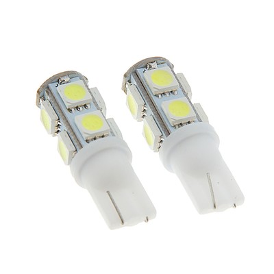 Автолампа Cartage, светодиодная, T10 W5W, 12 В, 9 SMD-5050, набор 2 шт.