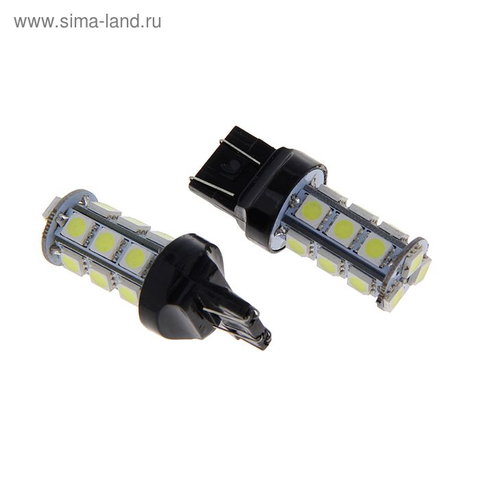 Комплект светодиодных ламп TORSO Т20 (W21/5W, 7443), 12 В, 18 SMD-5050, 2 шт., свет белый - Фото 1