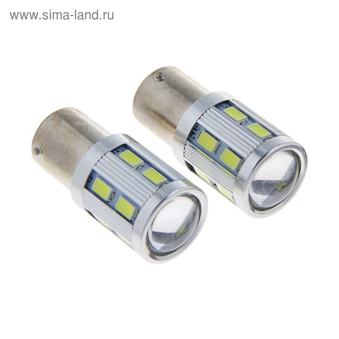 Комплект светодиодных ламп TORSO P21/W, 12 В, 12 SMD-5630 и LED-COB CREE, 3 Вт, 2 шт., белый - Фото 1