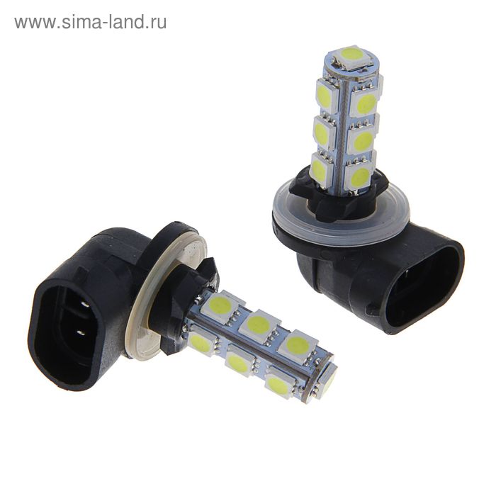 Комплект светодиодных ламп ламп TORSO H27 (881), 12 В, 13 SMD-5050, 2 шт., свет белый - Фото 1