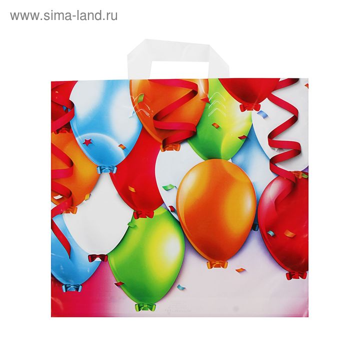 Пакет "Праздник", полиэтиленовый с петлевой ручкой, 40х36 см, 70 мкм - Фото 1