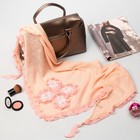 Платок женский SD 334, цвет персиковый, размер 75*168*105x2 см - Фото 1
