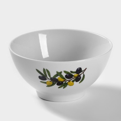 Пиала Дулевский фарфор «Оливки», 350 мл, d=12.5 см, белая