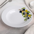 Тарелка глубокая Дулевский фарфор «Оливки», 225 мл, d=20 см, белая, рисунок МИКС - Фото 4