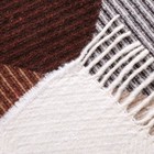 Плед шерстяной "Скиф", размер 140х200 см, цвет белый/бежевый/коричневый/терракот - Фото 3
