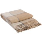 Плед шерстяной "Эльф", 170х210 см, бел/беж/сер рап.4, шерсть 70%, п/э 30% - Фото 3