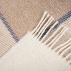 Плед шерстяной "Эльф", 170х210 см, бел/беж/сер рап.4, шерсть 70%, п/э 30% - Фото 2