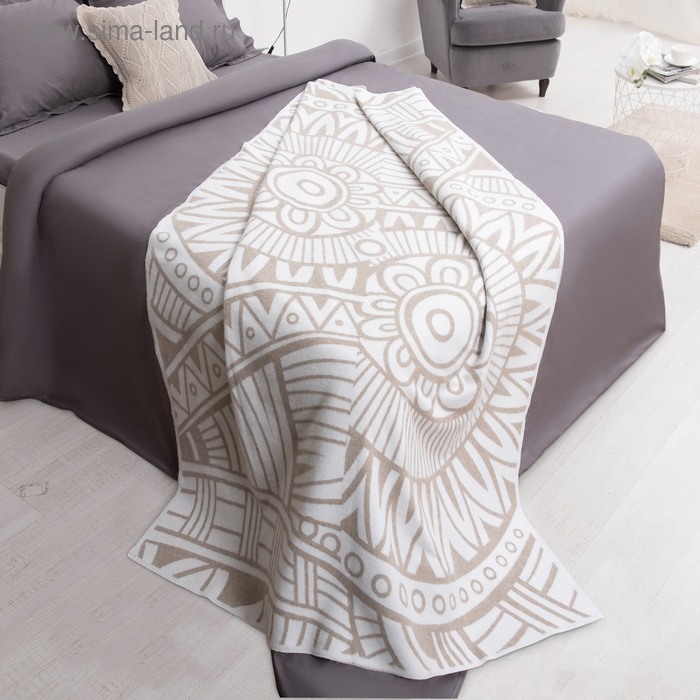 Одеяло жаккардовое "Перу", размер 140х205 см, хлопок, цвет микс - Фото 1
