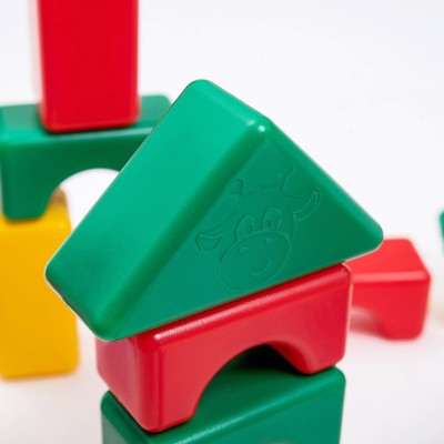 Кубики для малышей, пластиковые, цветные, 38 штук, 4×4 см
