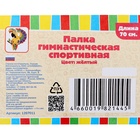 Палка гимнастическая 70 см, жёлтая - Фото 2