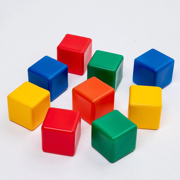 Набор цветных кубиков, 9 штук 6 х 6 см - фото 1898003130