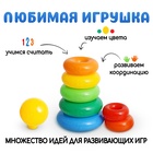 Пирамидка детская, 10 колец, с шаром - Фото 3