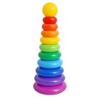 Пирамидка детская, 10 колец, с шаром - Фото 4