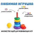 Пирамидка детская, 7 колец, с шаром - Фото 3