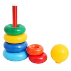 Пирамидка детская, 7 колец, с шаром - Фото 6